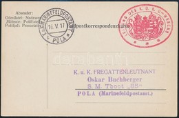 1917 Tábori Posta Levelezőlap / Field Postcard Piros/red 'LEITUNG DES K.U.K. U=WESENS' - Altri & Non Classificati