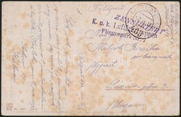 1918 Tábori Posta Képeslap / Field Postcard 'K.u.K. Luftfahrtruppen Fliegerpark Nr. 7' - Sonstige & Ohne Zuordnung