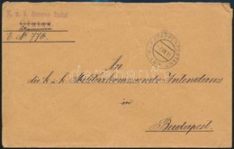 1915 Tábori Posta Boríték Javított Alakulat Bélyegzéssel / Field Post Cover 'K.u.k. Reserve Spital Ófutak / Komenica' +  - Other & Unclassified