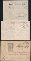 1915-1917 3 Db Tábori Posta Küldemény Különböző Lókórházakból Küldve / 3  Covers From Different Horse Hospitals - Other & Unclassified