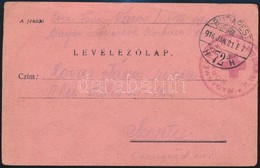 1916 Tábori Posta Levelezőlap Vöröskeresztes Kórházból / Field Postcard 'Magánmérnökök Kórháza' - Other & Unclassified