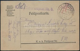 1918 Tábori Posta Levelezőlap / Field Postcard 'K.u.k. Reservespital No.5.' + 'FP 553' - Other & Unclassified