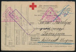 1917 Hadifogoly Levelezőlap Oroszországból, Cenzúrákkal / POW Postcard From Russia, Censored - Other & Unclassified