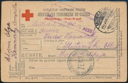 1917 Vöröskeresztes Hadifogoly Levelezőlap Oroszországba / Red Cross POW Postcard To Russia 'MUNKÁCS' - Autres & Non Classés