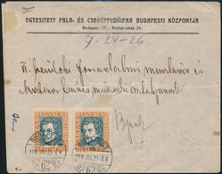 1919 Budapest Helyi Levél 2 X 45f Tanácsköztársaság Bérmentesítéssel / 2 X Mi 262 On Local Cover - Altri & Non Classificati