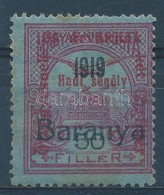 * Baranya I. 1919 Hadisegély II. / Mi 15 Signed: Bodor (rozsda / Stain) - Other & Unclassified