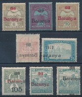 ** * Baranya I. 1919 8 Klf Bélyeg érdekességekkel: Antikva, Eltolódott Felülnyomat, Gépszínátnyomat (24.400+) / 8 Differ - Autres & Non Classés