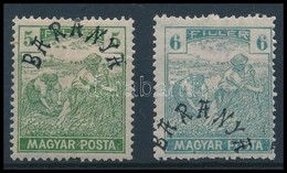 * Baranya II. 1919 5f, 6f értékjelzés Nélküli Tévnyomat / Mi 51, 53 Missing Overprint. Signed: Bodor - Andere & Zonder Classificatie