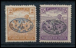 (*) Debrecen I. 1919 Arató 2f, 15 Fordított Felülnyomással (**45.000) / Mi 14, 19a With Inverted Overprint. Signed: Bodo - Altri & Non Classificati