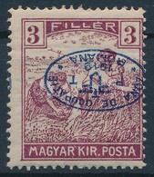 * Debrecen I. 1919 Arató 3f Fordított Felülnyomással / Mi 15 Inverted Overprint. Signed: Bodor - Autres & Non Classés