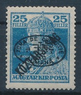 * Debrecen I. 1919 Károly/Köztársaság 25f Fekete Felülnyomással / Mi 59b Signed: Bodor - Other & Unclassified