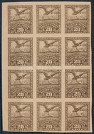 (*) Debrecen II. 1920 20f Vágott Próbanyomat 12-es Tömb / Mi 83 X Imperforate Proof In Block Of 12. Signed: Bodor - Altri & Non Classificati