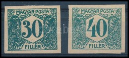 (*) Debrecen II. 1920 Portó 30f, 40f Vágott Próbanyomatok / Proofs. Signed: Bodor - Andere & Zonder Classificatie