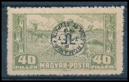 ** Debrecen II. 1921 40f Fordított Felülnyomással, Közönséges Papíron (35.000) / Mi 87x With Inverted Overprint. Signed: - Altri & Non Classificati