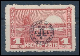 * Debrecen II. 1920 1K Vastagabb Papíron, Fordított Felülnyomással (35.000) / Mi 93y With Inverted Overprint. Signed: Bo - Sonstige & Ohne Zuordnung