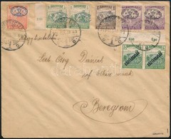 1919 Levél 8 Db Bélyeggel, Közte Elcsúszott Felülnyomások / Cover With 8 Stamps (shifted Overprints) 'DEBRECZEN' - Bereg - Sonstige & Ohne Zuordnung