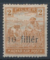 * 1918  Arató 10f Fekete Felülnyomással / Mi 1 With Black Overprint. Signed: Bodor - Andere & Zonder Classificatie