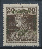 * 1919 Károly 20f Zöld Felülnyomással (40.000) / Mi 38 With Green Overprint. Signed: Bodor - Other & Unclassified