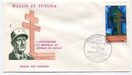 RC 12361 WALLIS ET FUTUNA 1977 DE GAULLE MATA UTU 1er JOUR FDC TB - FDC