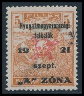 * Nyugat-Magyarország II. 1921 Arató 5f (**25.000) / Mi 11 Signed: Bodor, Werner - Autres & Non Classés