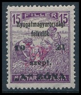 * Nyugat-Magyarország II. 1921 Arató 15f (**80.000) / Mi 13 Signed: Bodor, Werner - Autres & Non Classés