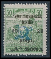 * Nyugat-Magyarország II. 1921 Arató 50f (**18.000) / Mi 16 Signed: Bodor, Werner - Other & Unclassified