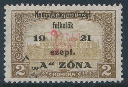 * Nyugat-Magyarország II. 1921 Parlament 2K (**80.000) / Mi 19 Signed: Bodor, Werner - Andere & Zonder Classificatie