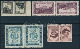 ** * Nyugat-Magyarország VII. 1921 4 Klf érték Fordított Párokban, 10K Falcos / Hinged (13.500) / 4 Different Stamps In  - Autres & Non Classés