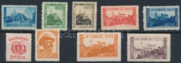 (*) * Nyugat-Magyarország VII. 1921 9 Klf Bélyeg, Közte Színeltérés / 9 Stamps. Signed: Bodor - Autres & Non Classés