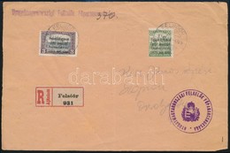 Nyugat-Magyarország I. 1921 2 Bélyeg Ajánlott Levél Előlapon, A 3K Hármaslyukasztással (30.000+) / 50f + 3K (with 3 Hole - Sonstige & Ohne Zuordnung