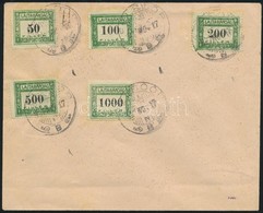 1921 Címzetlen Boríték 5 Különböző Portó Bélyeggel / Postage Due Mi 1-5 On Blanco Cover 'FELSŐŐR' Certificate: Bodor - Other & Unclassified