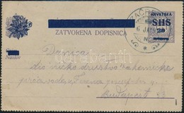 1919 SHS Díjjegyes Zárt Levelezőlap / PS-cover Card. Signed: Bodor - Andere & Zonder Classificatie