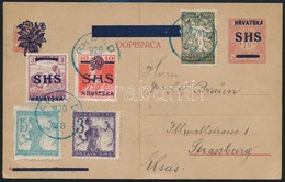 1920 Külföldre Menő Távolsági Levelezőlap Többszörösen Vegyes Bérmentesítéssel, Rendkívüli Ritkaság! /  Postcard  To Str - Andere & Zonder Classificatie