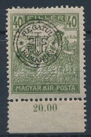 ** 1919 Arató 40f Elcsúszott Felülnyomással / Mi 36 I With Shifted Overprint. Signed: Bodor - Altri & Non Classificati