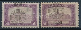 ** 1919 Parlament 50f, Elcsúszott Felülnyomattal + Támpéldány / Mi 37 I Shifted Overprint. Signed: Bodor - Andere & Zonder Classificatie