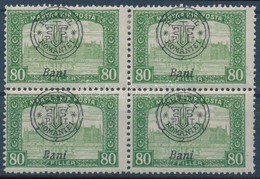 ** * 1919 Parlament 80f Négyestömb, Benne Fordított 'i' Tévnyomat / Mi 39 II Block Of 4 With Plate Variety. Signed: Bodo - Andere & Zonder Classificatie