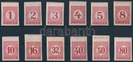 ** 1926 Pengő-fillér Portó (I.) ívszéli Vágott Sor (30.000) / Mi 104-111 Imperforate Margin Set - Autres & Non Classés