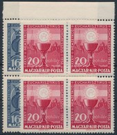 ** 1938 Eucharisztikus Sor ívszéli Négyestömbökben / Mi 571-572 Margin Blocks Of 4 - Autres & Non Classés