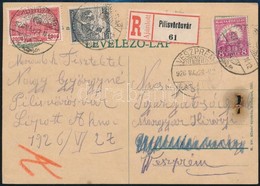 1926 Pengő-fillér Bérmentesítésű Ajánlott Levelezőlap / Registered Postcard - Autres & Non Classés