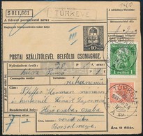 1933 Szállítólevél Nagy Madonna 1P + 20f + 60f Fekbér Bérmnetesítéssel / Parcel Card With 1,20P Franking + 60f Penalty - Autres & Non Classés