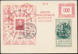 1934 LEHE Blokk Címzetlen Alkalmi Levelezőlapon / Mi Block 1 On Blanco Card - Other & Unclassified