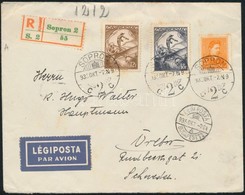 1935 Légi Ajánlott Levél Svédországba Küldve / Airmail Registered Cover To Sweden - Autres & Non Classés