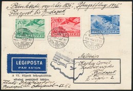 1936 Légiposta Levelezőlap Ausztria-Magyarország-Svájc / Airmail PS-card With Special Cancellation - Autres & Non Classés