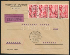 1936 Expressz Levél Repülő 20f Négyescsík Bérmentesítéssel / Express Cover - Autres & Non Classés