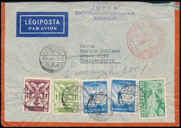 1936 Légi Levél 3,90P Repülő Bérmentesítéssel Buenos Airesbe / Airmail Cover To Buenos Aires, Piros/red 'DEUTSCHE LUFTPO - Other & Unclassified