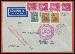 1937 Katapult Légi Levél 3,90P Bérmentesítéssel Németországon át Argentínába (8. Napon érkezett) / Catapult Cover To Bue - Autres & Non Classés