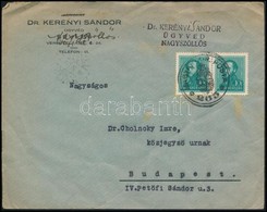 1939 Köznapi Levél Nagyszőllősről 'MAGYAR KIR. POSTA 263' Kisegítő Gumi Bélyegzéssel / Cover With Auxiliary Postmark - Autres & Non Classés