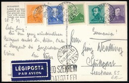 1939 Légi Képeslap Stuttgartba / Airmail Postcard To Stuttgart - Autres & Non Classés