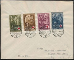 1942 Vöröskereszt Sor Levélen / Mi 691-694 On Cover To Zagreb - Autres & Non Classés