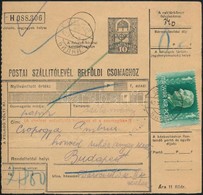 1942 Csomagszállító Kétnyelvű 'BILKE' Bélyegzéssel / Parcel Card With Bilingual Postmark - Autres & Non Classés